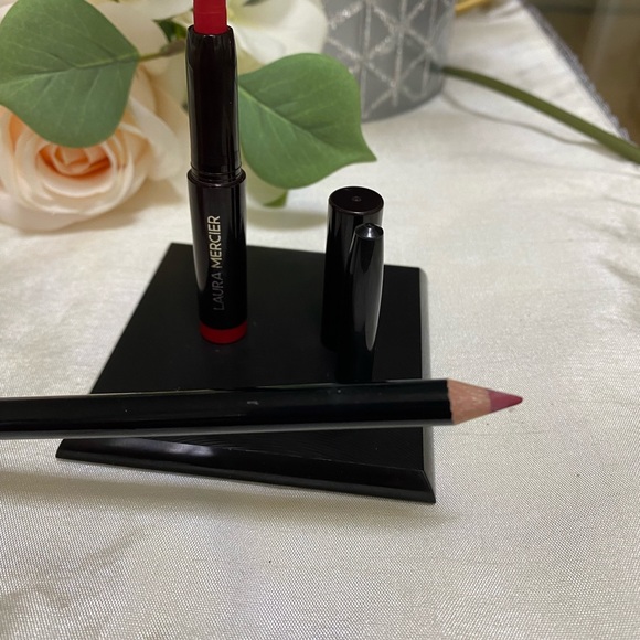 MAC LIP PENCIL CHERRY FULL SIZE & LAURA MERCIER MINI MATTE LIPSTICK DOMINATE - Picture 5 of 5